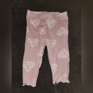Kids Heart Floral Patterned Leggings